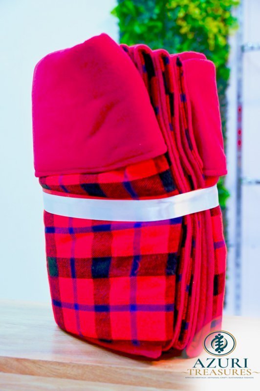 Maasai Shuka Fleece Blanket
